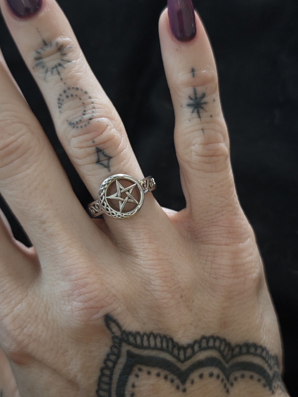 Sterling Silver Pentagram Ring - Offers Welcome!